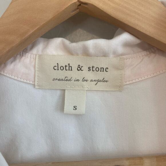 Anthropologie Cloth & Stone Womens Size Small Button Down Shirt Raw Frayed Hem - Picture 4 of 5